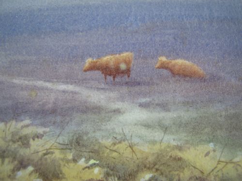 fig 3. Charles Edward Brittan Jnr (1870-1949), 'A View of Dartmoor'. Signed Watercolour.