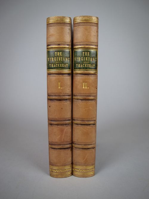 fig 1. 1858-59 The Virginians by W. Thackeray. First Issue, First Edition. 2 Vol.