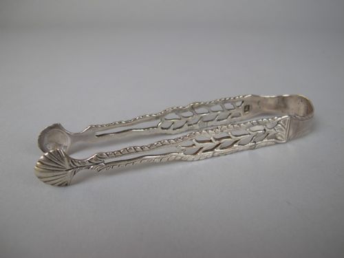 18th Century Cast Silver Sugar Tongs by William Cripps, London, C.1760