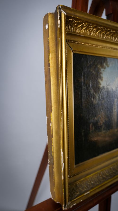 fig 1. Early 19th Century Oil of Weston Church, Bath, In The Manner Of Thomas Gainsborough, by Norwich School Artist.