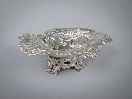fig 1. Sterling Silver Bon Bon Dish by Charles Boyton & Sons, London, 1893.