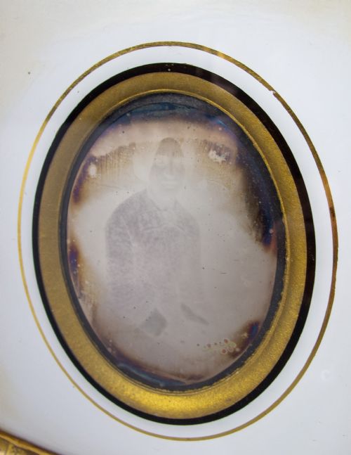 fig 3. Pair of 19th Century Daguerreotypes (Young Ladies) In Original Gilt Wood Frames