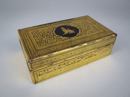 Early 20th Century Burmese Ornate Gilt Lacquer Box