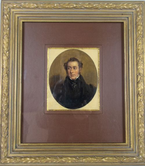 'Edward Cookbarn, 1848', Mid-19th Century Oil Portrait of a Gentleman, Titled and Dated.