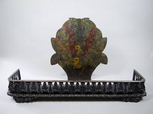 fig 1. Large Victorian Hand Painted Floral Dummy Board.