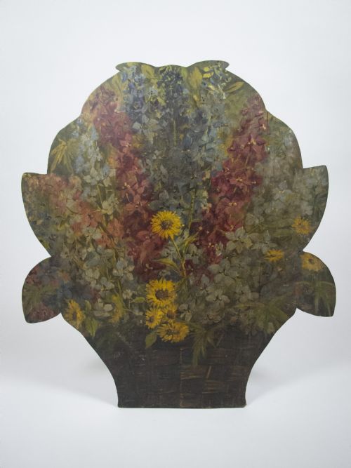 Large Victorian Hand Painted Floral Dummy Board.