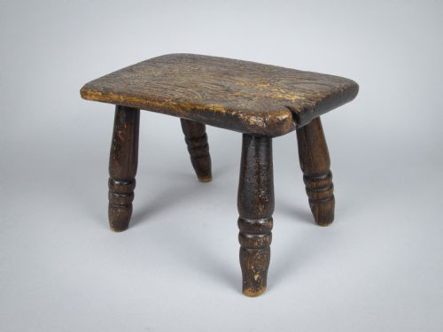 19th Century Oak Rectangular Milking / Dairy Stool