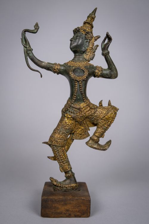 fig 1. 19th Century Gilt Bronze Prince Rama Thai Deity, Dated 1883. 