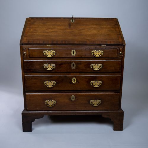 fig 1. Rare Small 18th Century Mahogany Bureau, c.1760