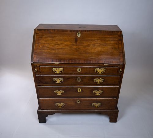 fig 3. Rare Small 18th Century Mahogany Bureau, c.1760