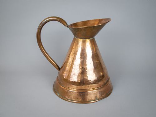 Large Victorian Hammered Copper Harvest Jug