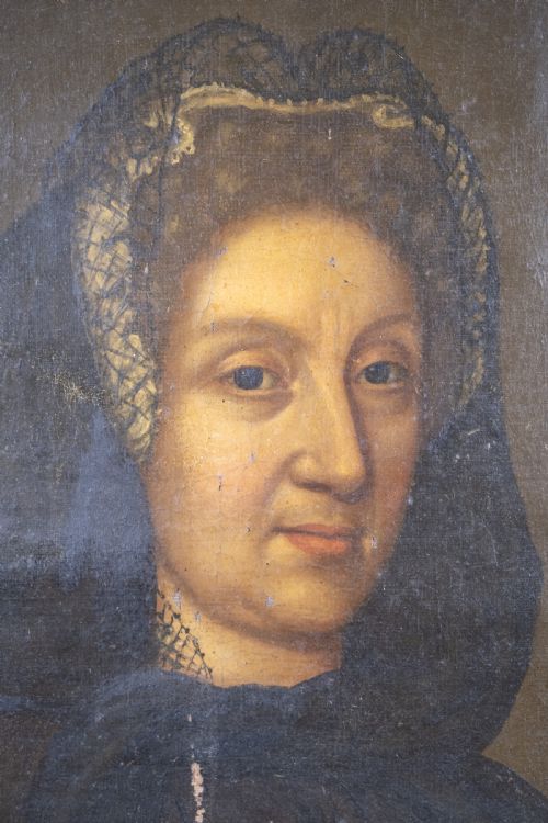 fig 2. Large 17th Century French School Portrait, Likely Anne of Austria Queen Of France.