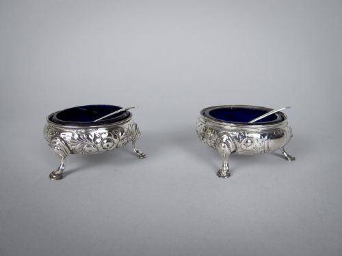 George III Pair of Silver Salt Cellars by William Cripps, London, 1770.