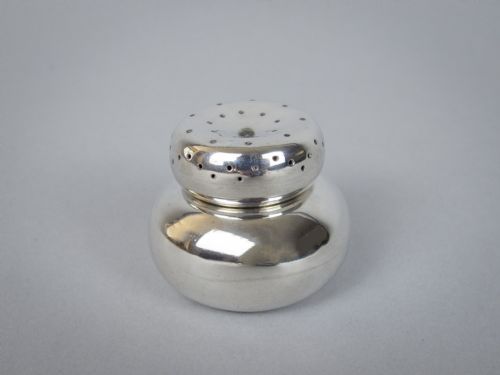 Miniature Silver 'Cottage Loaf' Salt Shaker by Cornelius Desormeaux Saunders, 1903.