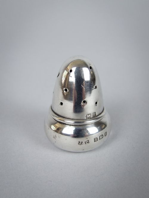 Miniature Silver Acorn Salt Shaker by Jones & Crompton, Birmingham, 1906