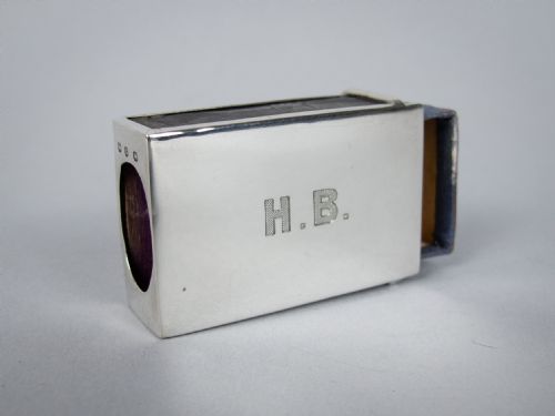 Sterling Silver Matchbox Holder by Adie Lovekin, Birmingham, 1897.