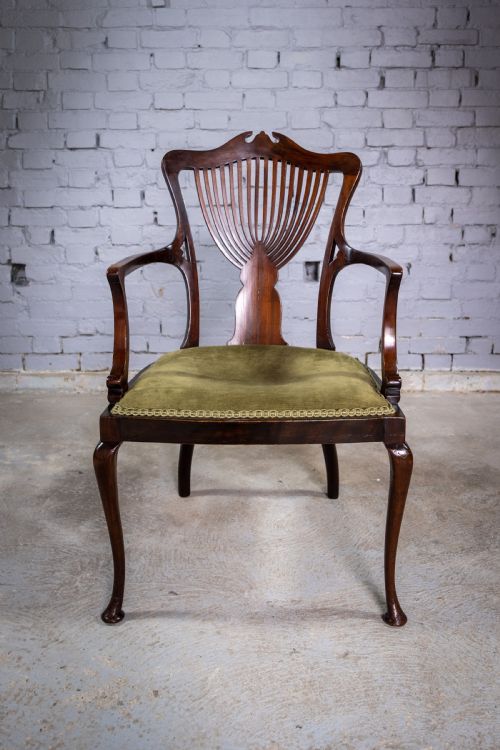 fig 1. 19th Century Mahogany Art Nouveau Chair In The Manner of J. Shoolbred, c.1880
