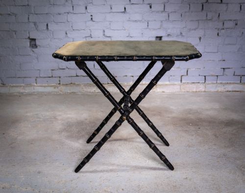 fig 2. William Whiteley, London, Ebonised & Gilt Faux Bamboo Folding Table, c.1880