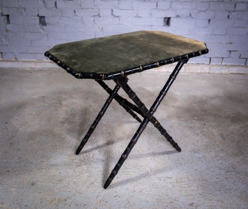 fig 3. William Whiteley, London, Ebonised & Gilt Faux Bamboo Folding Table, c.1880
