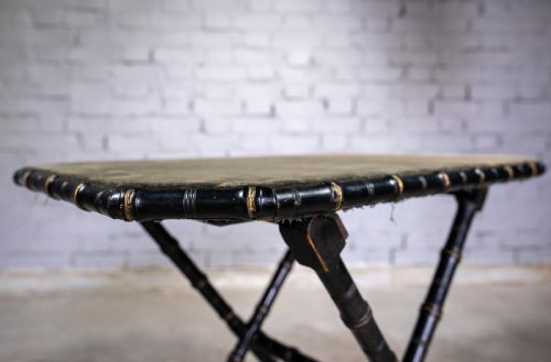 fig 5. William Whiteley, London, Ebonised & Gilt Faux Bamboo Folding Table, c.1880