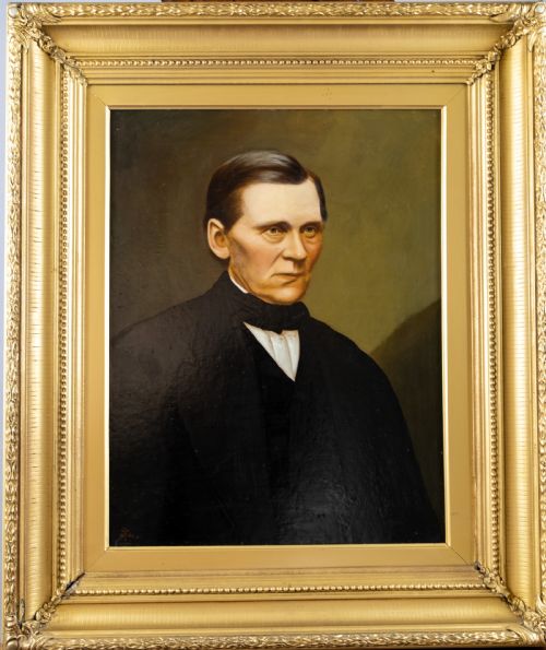 fig 1. Large 19th Century Portrait Of A Gentleman, Dated & Monogrammed. English School.