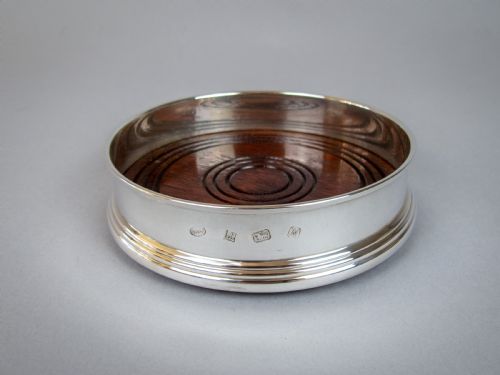 Sterling Silver Wine Coaster by Broadway & Co, Birmingham, 1962