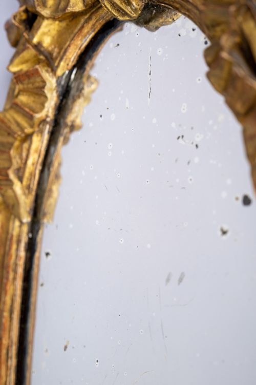 fig 2. Pair Of Early 19th Century French Louis XVI Style Giltwood Girandole Oval Mirrors,