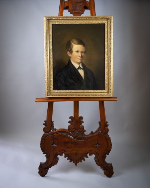fig 1. Large 19th Century Portrait Of A Boy. Oil On Canvas, English School.