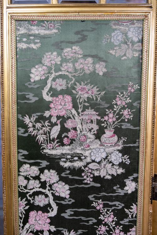 fig 3. 19th Century Giltwood & Bevelled Glass Three Leaf Folding Screen.