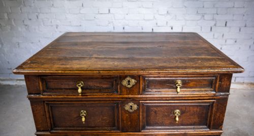 fig 3. Charles II English Oak Chest Of Drawers, c.1680.