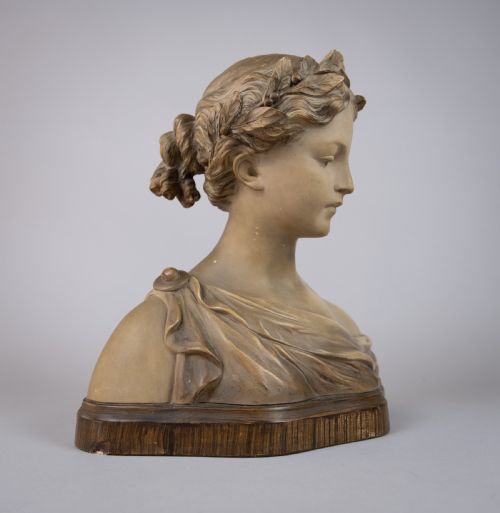fig 2. Auguste Henri Carli (1868-1930) Renaissance Clay Bust Of A Female, c.1920.