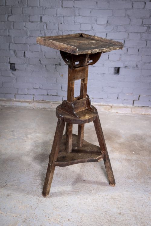 Early 20th Century Adjustable & Tilting Sculpture Stand.