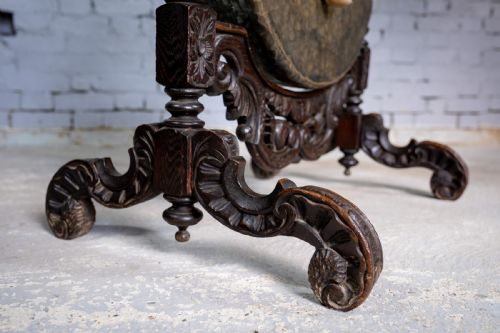 fig 3. Large 19th Century Carved Oak and Brass Dinner Gong