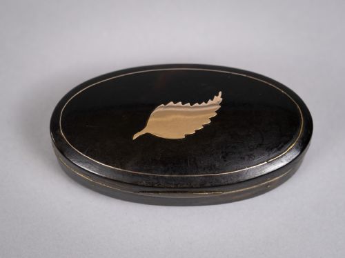 19th Century Tortoiseshell & Gilt Metal 'Leaf' Snuff Box