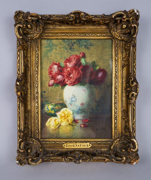 Isidore Rosenstock (1880-1956) - Still Life of Roses in a Chinese Jar. Signed Watercolour, C.1920