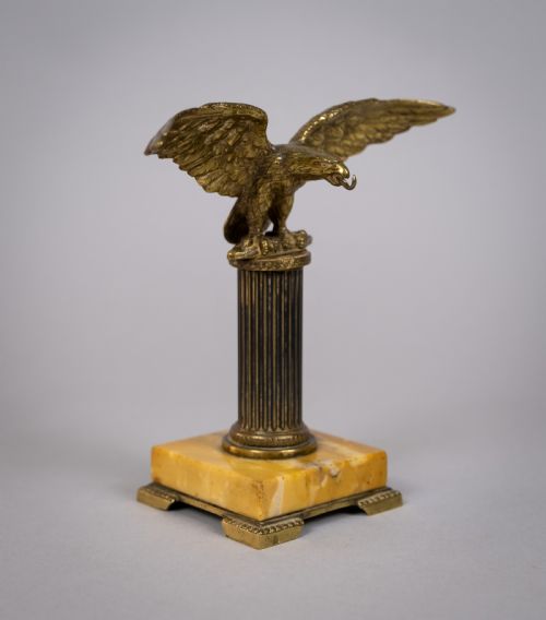 Gilt Bronze & Marble Eagle Pocket Watch Holder by Deposé, C.1890.