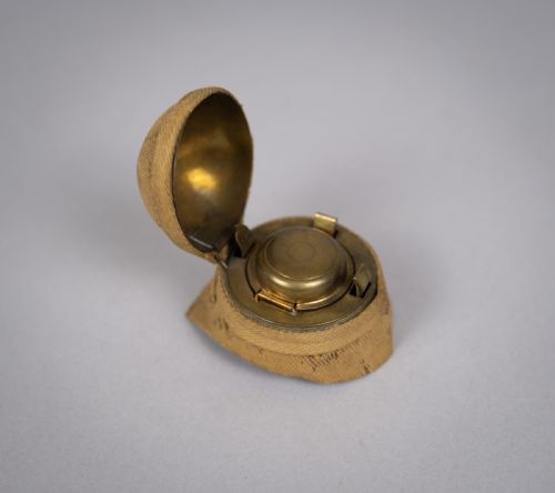 19th Century Novelty Pith / Safari Helmet Inkwell.
