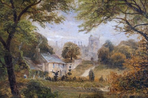 fig 1. David Payne (1843-1894) 'A Glimpse Of Haddon Hall'. Signed Verso. Oil On Canvas.