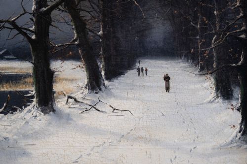 fig 5. Nils Hans Christiansen (Danish, 1850-1922) - Skaters In A Winter Landscape.