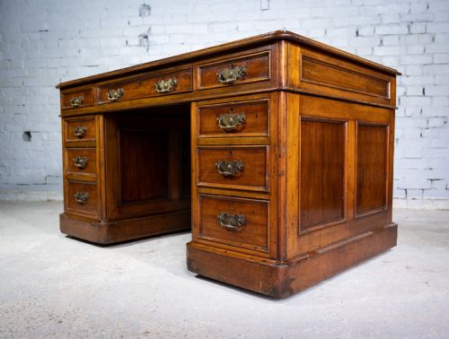 fig 2. Newson & Co London 19th Century Mahogany Pedestal Desk