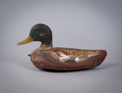 Early 20th Century Carved Painted Decoy Mallard Duck