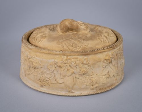 fig 2. Large 19th Century Wedgwood Caneware Game Pie Dish, c.1860.