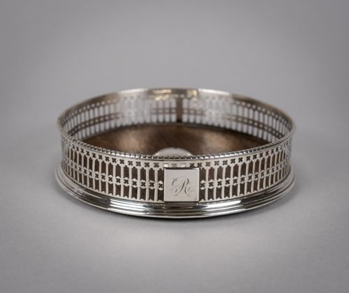 fig 1. George III Sterling Silver Wine Coaster