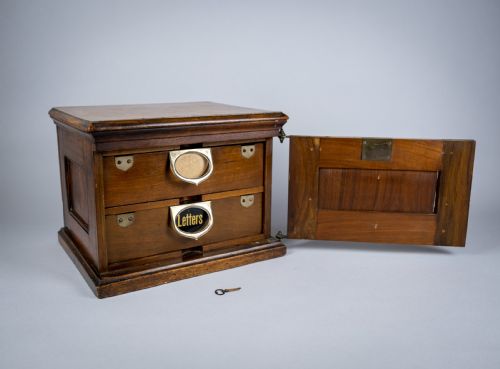 Amberg Patent Double Filing Cabinet with Key, C.1900