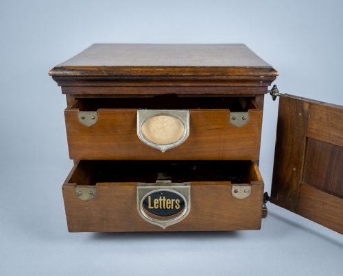 fig 2. Amberg Patent Double Filing Cabinet With Key, c.1900