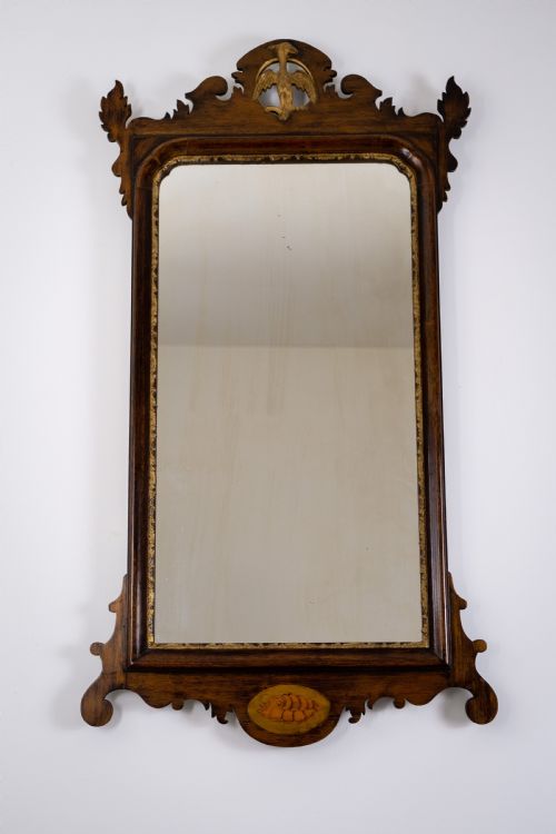 Large George III Mahogany Fretwork & Gilt Mirror, C.1800