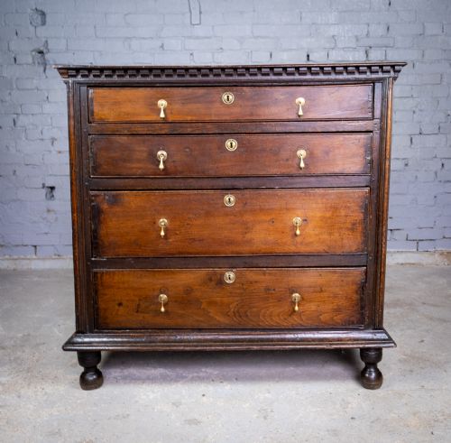 fig 1. George II Estate Made Oak Chest Of Drawers, c.1740
