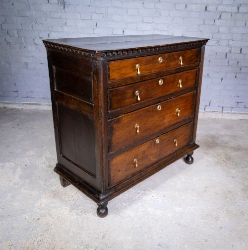 fig 2. George II Estate Made Oak Chest Of Drawers, c.1740