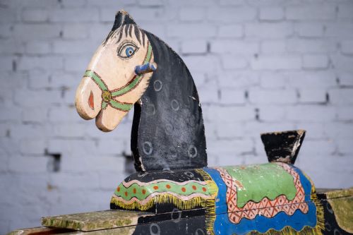 fig 2. Late 19th Century Folk Art Painted Wooden Rocking Horse