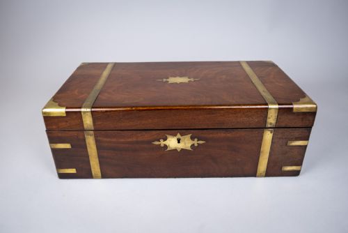 fig 1. Large Georgian Rosewood Campaign Writing Slope.